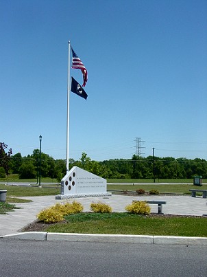 Veteran's Memorial outside the East Greenwich Township Municipal Building on Democrat Road