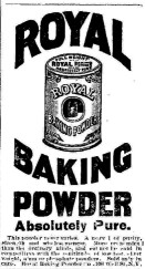Old advertisement for Royal Baking Powder