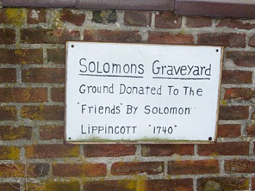 Current sign at Solomons Graveyard in Mickleton NJ