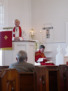 The Rev. David Tuck, and Rev. Dennis W. Nichols at the June 29th service at St. Peter's Church