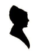 silhouette of a Quaker woman
